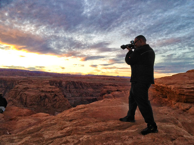 Terry White shooting Horseshoe Bend